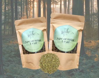 SPEARMINT Tea • Organic Herbal Tea • Wild Crafted • No Preservatives or Additives • Vegan