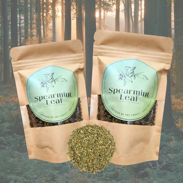 SPEARMINT Thee • Biologische kruidenthee • Wild vervaardigd • Geen bewaarmiddelen of additieven • Veganistisch