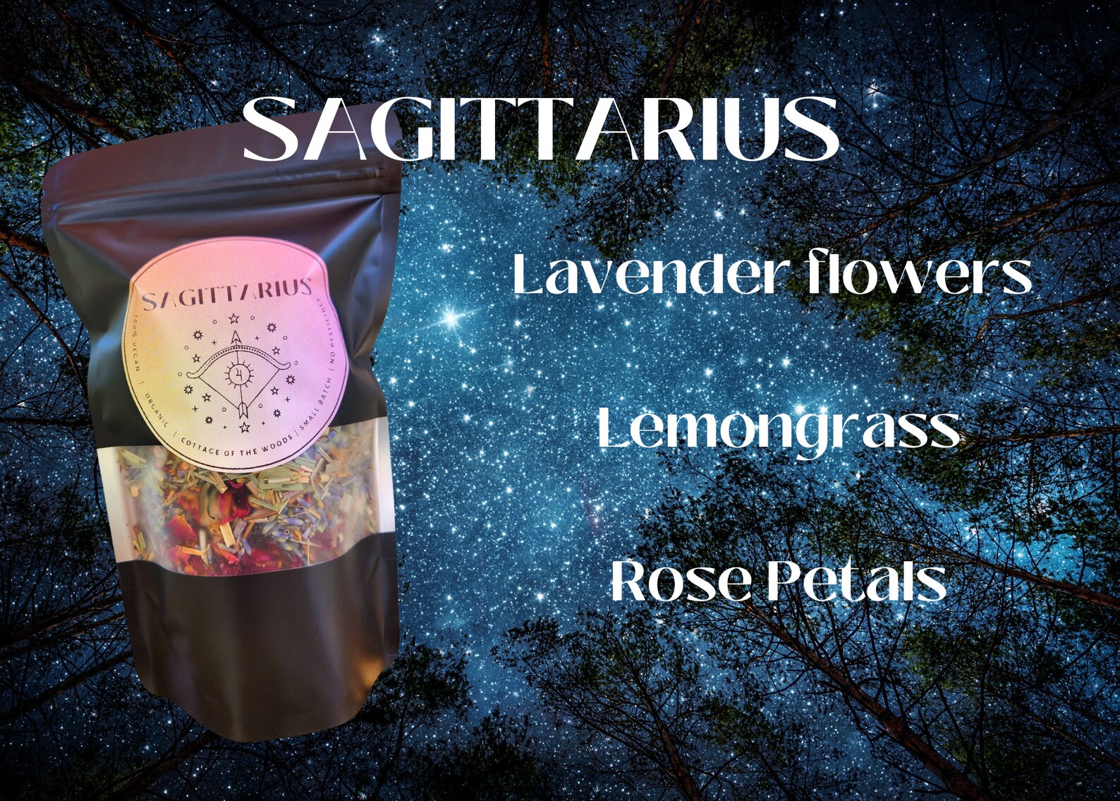 SAGITTARIUS Zodiac Signs Herbal Tea Blends Free of Pesticides