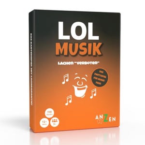 LOL MUSIK - Lachen "verboten" | witziges Party- und Kartenspiel rund ums Thema Music für Erwachsene | Geschenk für Musiker & Musikfan