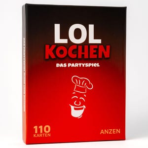 LOL KOCHEN – Lachen verboten | Gesellschaftsspiel + Kartenspiel + Partyspiel für Erwachsene 30+ | Geschenk Männer Frauen | Silvester Spiel