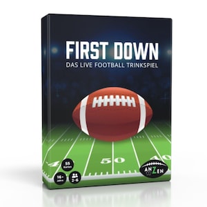 FIRST DOWN - Das Live American Football Trinkspiel | Kartenspiel | Geschenk für Footballfans | passend zu Spielen der NFL & Super Bowl