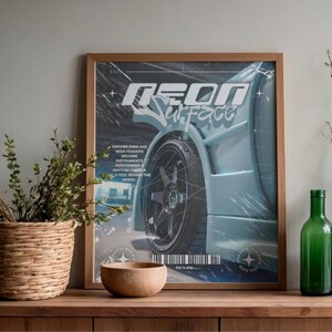 Bedroom Decor JDM Wall Art - Neon Surface Poster Print