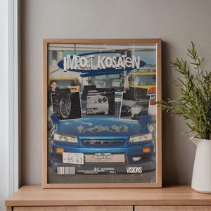 JDM Muurdecoratie Autoliefhebber Cadeau Poster - Import Kruispunt Poster Print
