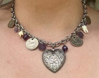 Enchanted Tooth Fairy Necklace - Fairycore Jewelry - Whimsical Jewelry
