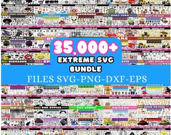 Pacchetto 35000+ SVG per Cricut, File Svg per Cricut, Pacchetto Mega Svg, Silhouette, Download istantaneo, grande pacchetto SVG, Disegni Png, pacchetto di caratteri