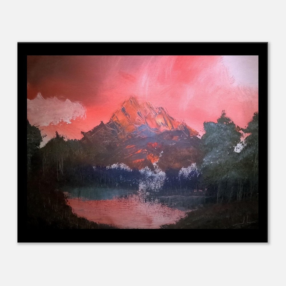 絵画 Red Mountain Red Mountain - Etsy