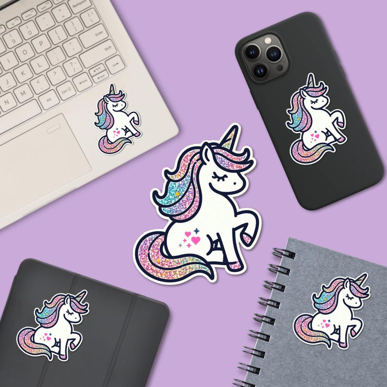 Unicorn Sticker / UV Resistant, Waterproof Sticker Decal image 2