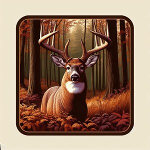 Witte staart Buck waterdichte vinyl sticker, UV-bestendige sticker, auto vrachtwagen venster bumper sticker sticker