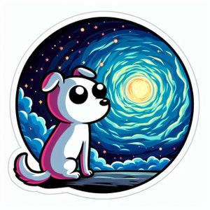 Cartoon Dog | Waterproof, UV Resistant Vinyl Decal