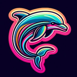 Dolphin Sticker | Waterproof, UV Resistant Vinyl Decal