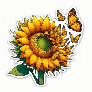 Zonnebloem | UV-bestendige, waterdichte vinylsticker