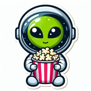 Alien Sticker | Waterproof, UV Resistant, Vinyl  Sticker Decal