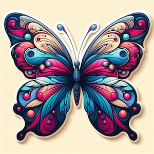 Vlinder | UV-bestendige, waterdichte vinylsticker