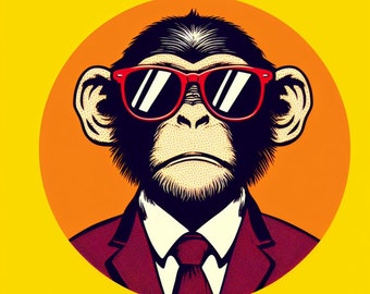 Monkey Sticker | UV Resistant, Waterproof Vinyl Decal