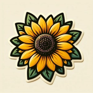Zonnebloem | UV-bestendige, waterdichte vinylsticker