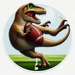 Sports T-rex Window Sticker, Tyrannosaurus Rex Sticker, Dinosaur Sticker | Waterproof Vinyl Decal