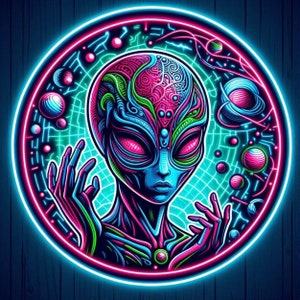 Alien Sticker | Waterproof, UV Resistant, Vinyl  Sticker Decal