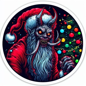 Krampus Sticker | Waterproof, UV Resistant, Vinyl Decal