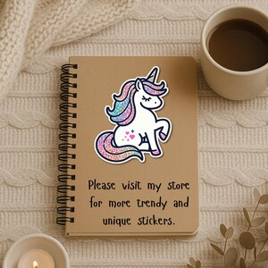 Unicorn Sticker / UV Resistant, Waterproof Sticker Decal image 10