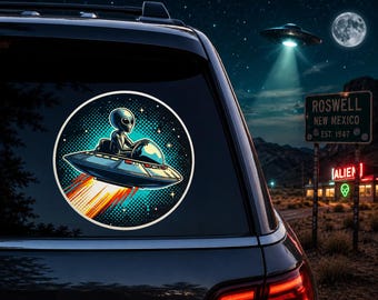 Alien Aufkleber | UV-beständiger, wasserfester Vinylaufkleber