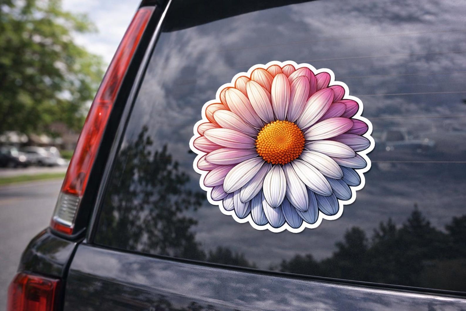 Daisy Flower Sticker Waterproof Vinyl Decal for Car Window Laptop Water ...