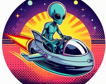 Alien Sticker | UV Resistant, Waterproof Vinyl Decal