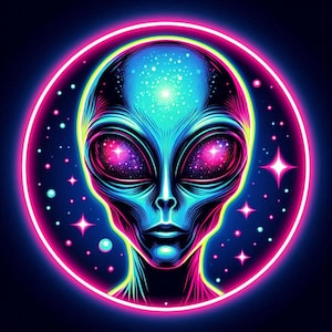 Alien Sticker | Waterproof, UV Resistant, Vinyl  Sticker Decal