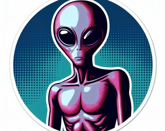 Alien Sticker | UV Resistant, Waterproof Vinyl Decal