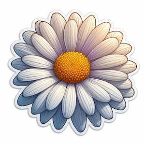Madeliefjebloem | UV-bestendige, waterdichte vinylsticker