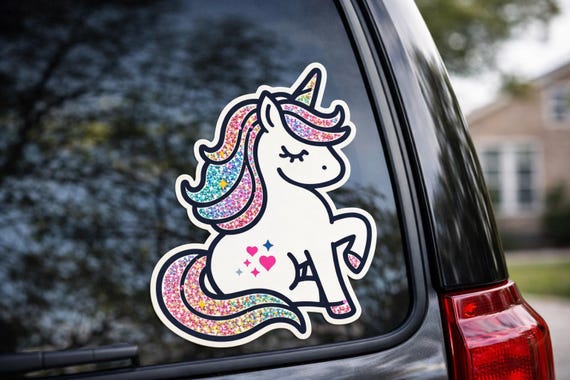 Unicorn Sticker / UV Resistant, Waterproof Sticker Decal