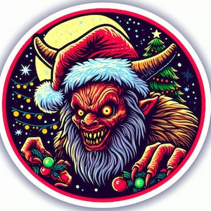 Krampus Sticker | Waterproof, UV Resistant, Vinyl Decal