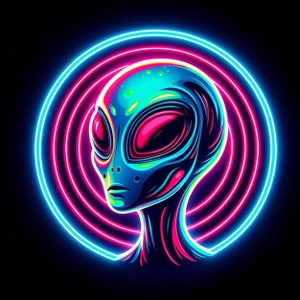 Alien Sticker | Waterproof, UV Resistant, Vinyl  Sticker Decal