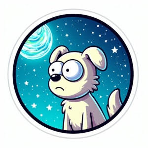 Cartoon Dog | Waterproof, UV Resistant Vinyl Decal