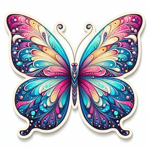 Vlinder | UV-bestendige, waterdichte vinylsticker