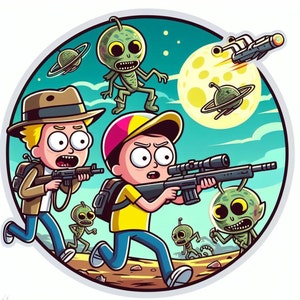 Alien Sticker | Waterproof, UV Resistant, Vinyl  Sticker Decal