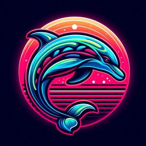 Dolphin Sticker | Waterproof, UV Resistant Vinyl Decal