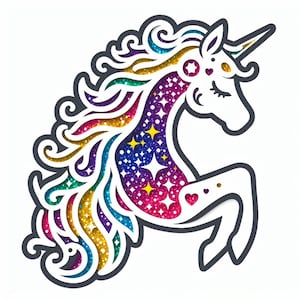 Unicorn Sticker / UV Resistant, Waterproof Sticker Decal