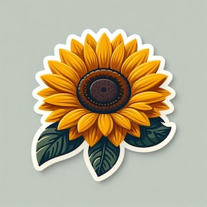 Zonnebloem | UV-bestendige, waterdichte vinylsticker