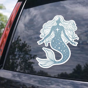 Mermaid Sticker Waterproof Vinyl Decal for Car Window Laptop Water Bottle Phone Case Coastal Beach Aesthetic Gift