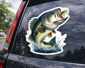 Adesivo de pesca de robalo | Adesivo de vinil resistente a raios UV e à prova d'água