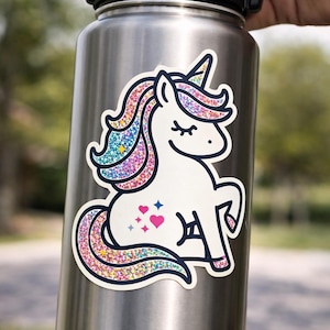 Unicorn Sticker / UV Resistant, Waterproof Sticker Decal image 3