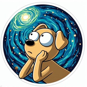 Cartoon Dog | Waterproof, UV Resistant Vinyl Decal