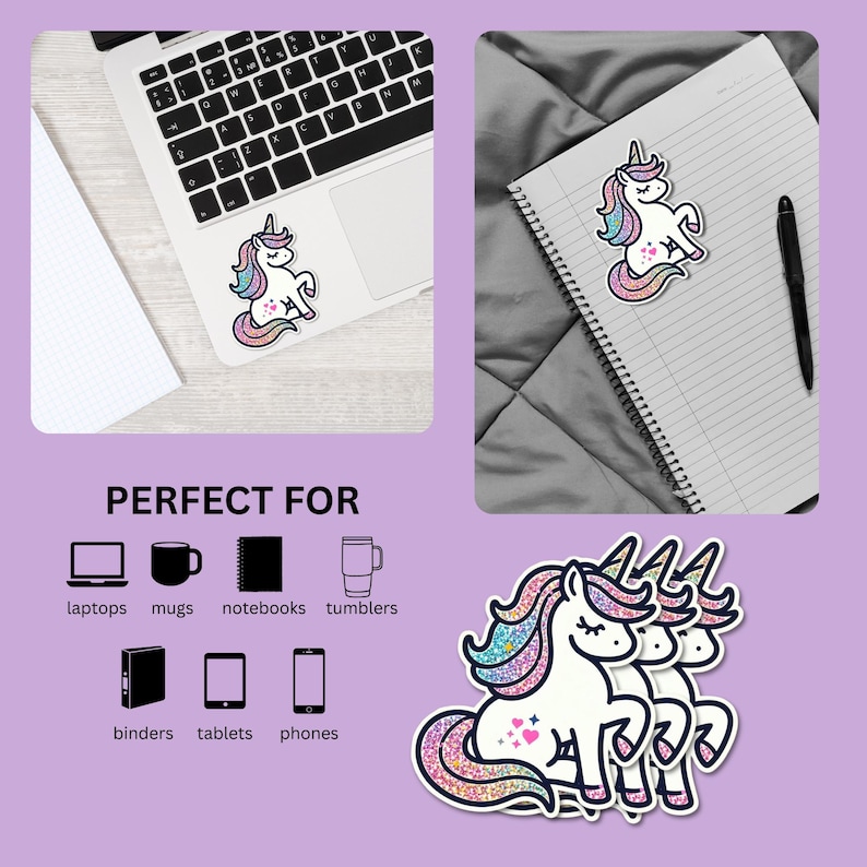 Unicorn Sticker / UV Resistant, Waterproof Sticker Decal image 5