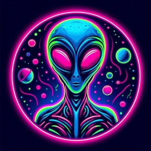 Alien Sticker | Waterproof, UV Resistant, Vinyl  Sticker Decal