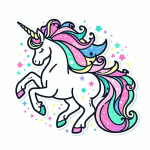 Unicorn Sticker / UV Resistant, Waterproof Sticker Decal