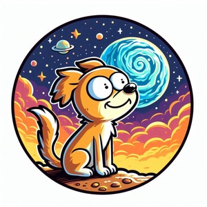 Cartoon Dog | Waterproof, UV Resistant Vinyl Decal