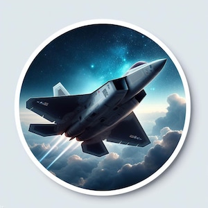 Pegatina Jet Fighter / Impermeable, Resistente a los rayos UV, Calcomanía de pegatina de vinilo