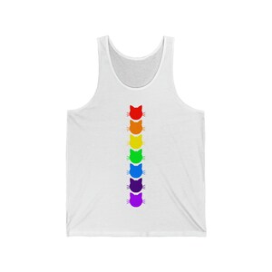 Rainbow Cat: Unisex Jersey Tank