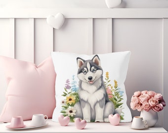 Siberian Husky Pillow, Pet Home Decor Gift Ideas, Dog Mom Gift, Cute Dog Throw Pillow, Dog Lover Gift, Gift for Siberian Husky Mama